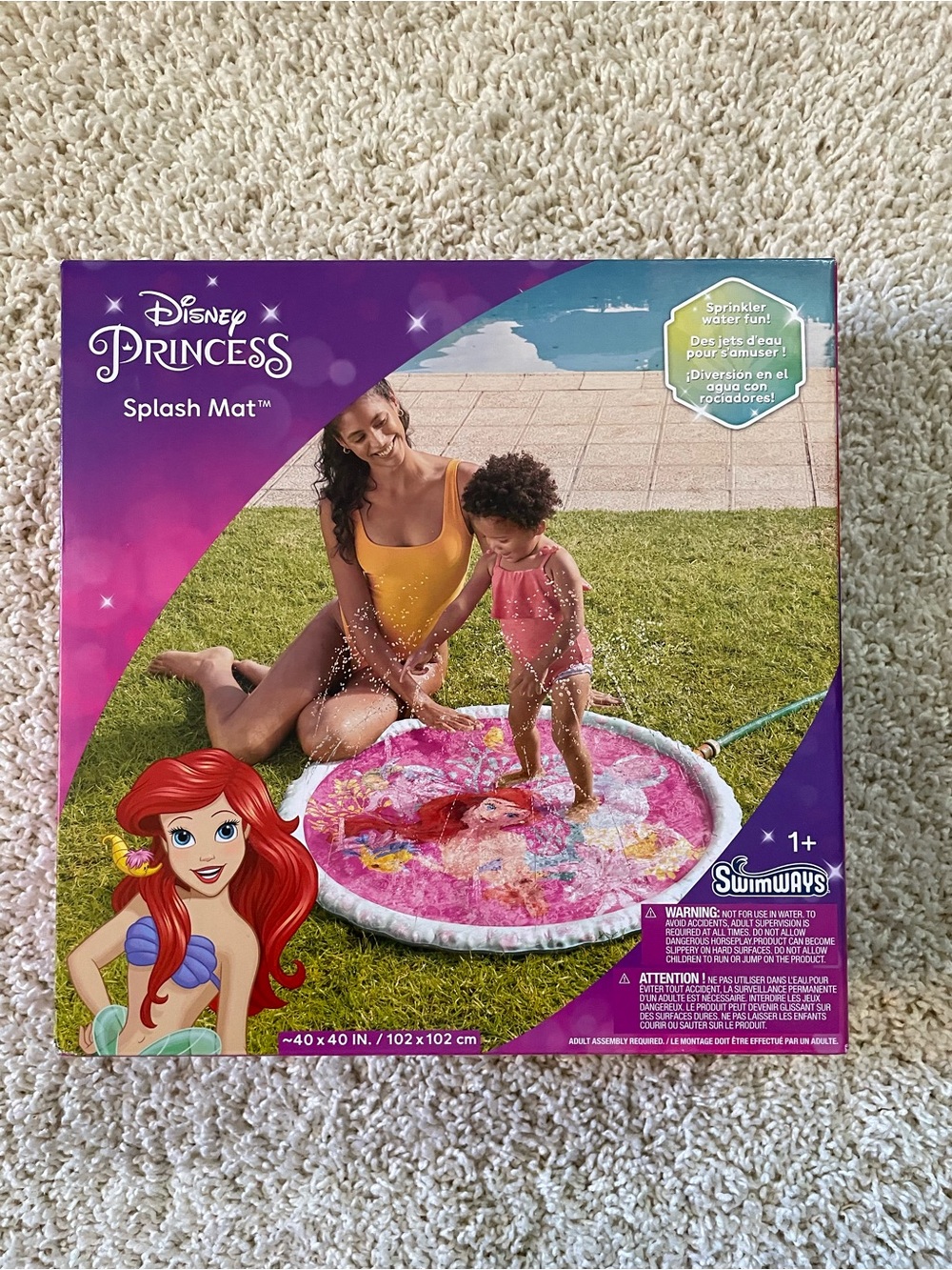 SwimWays Disney Princess Ariel Splash Mat NWT